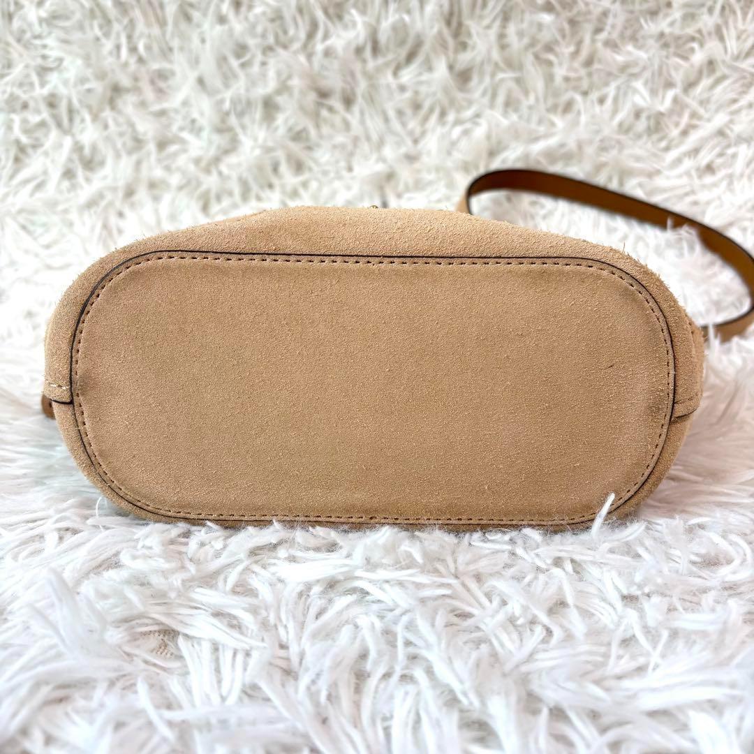 ✨希少/美品✨コーチ ショルダーバッグ ティーローズ パンチング スエード調