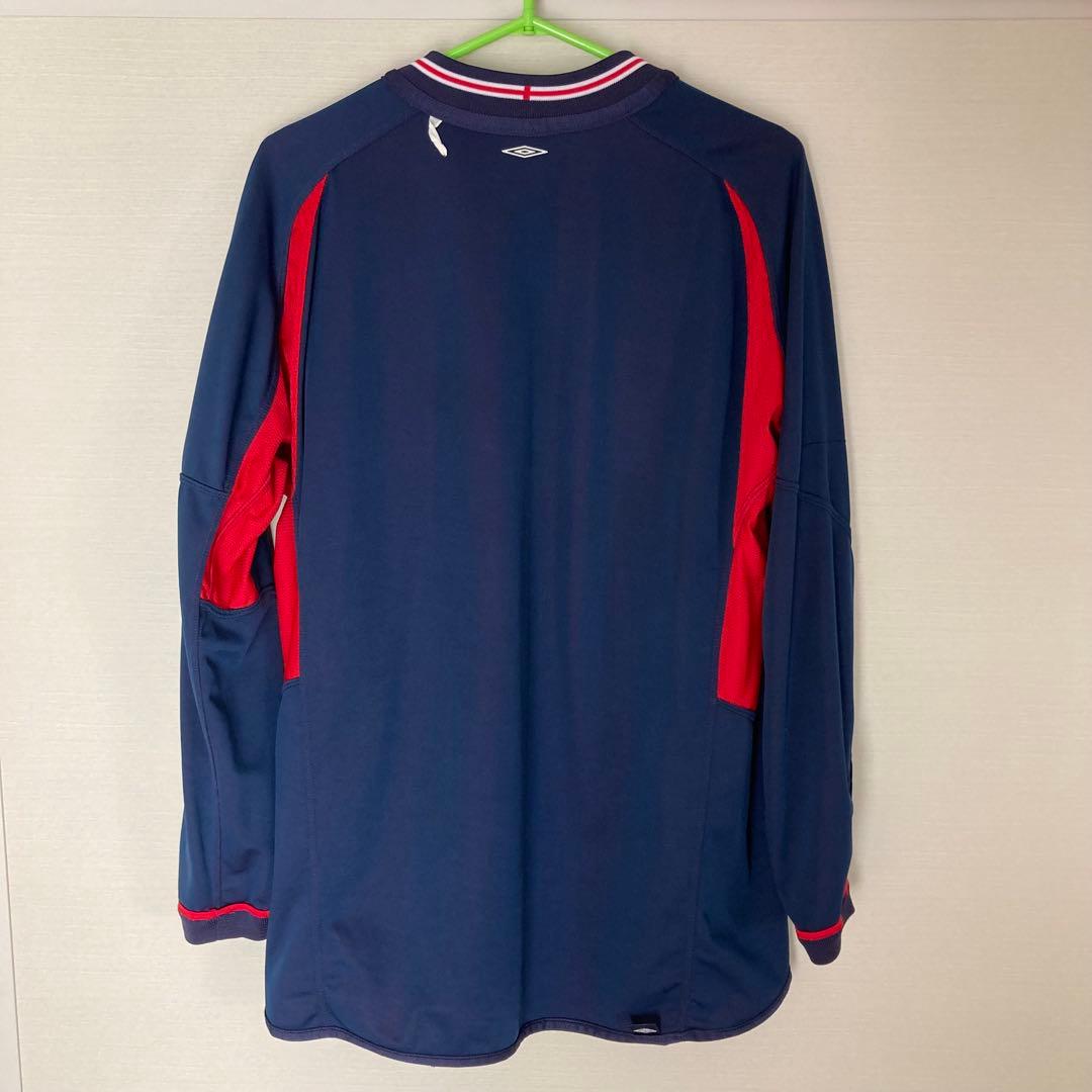イングランド代表 ユニフォーム アウェイ UMBRO 赤/ネイビー 長袖 L相当
