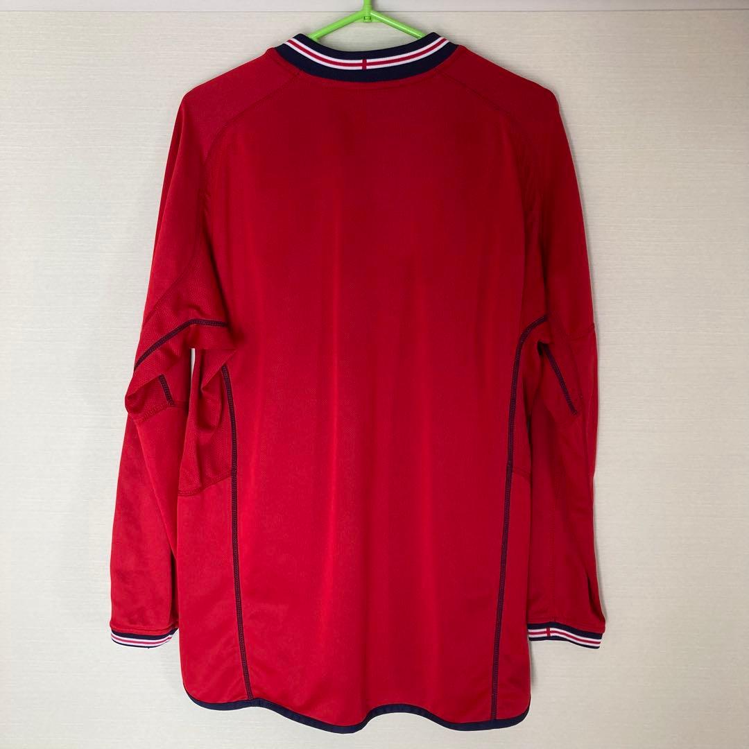 イングランド代表 ユニフォーム アウェイ UMBRO 赤/ネイビー 長袖 L相当