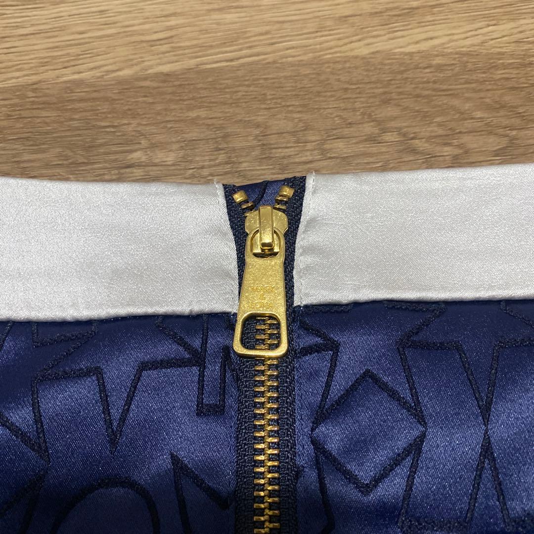 美品♡マークアンドロナ♡スカート♡ネイビー♡シルバー♡スカル♡スター♡S