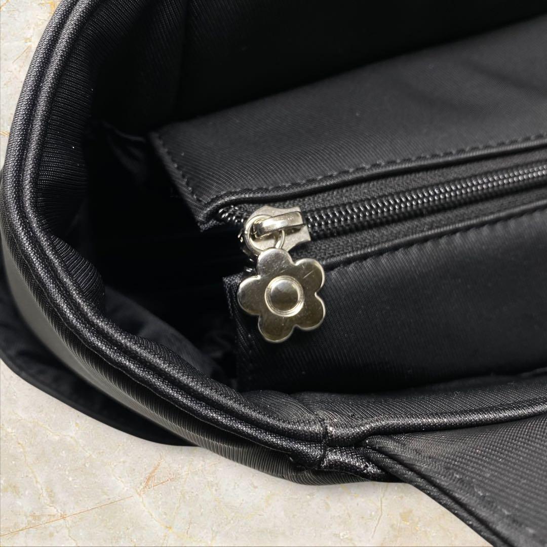 MARY QUANT デイジーランダムキルト トート ブラック マリークワント