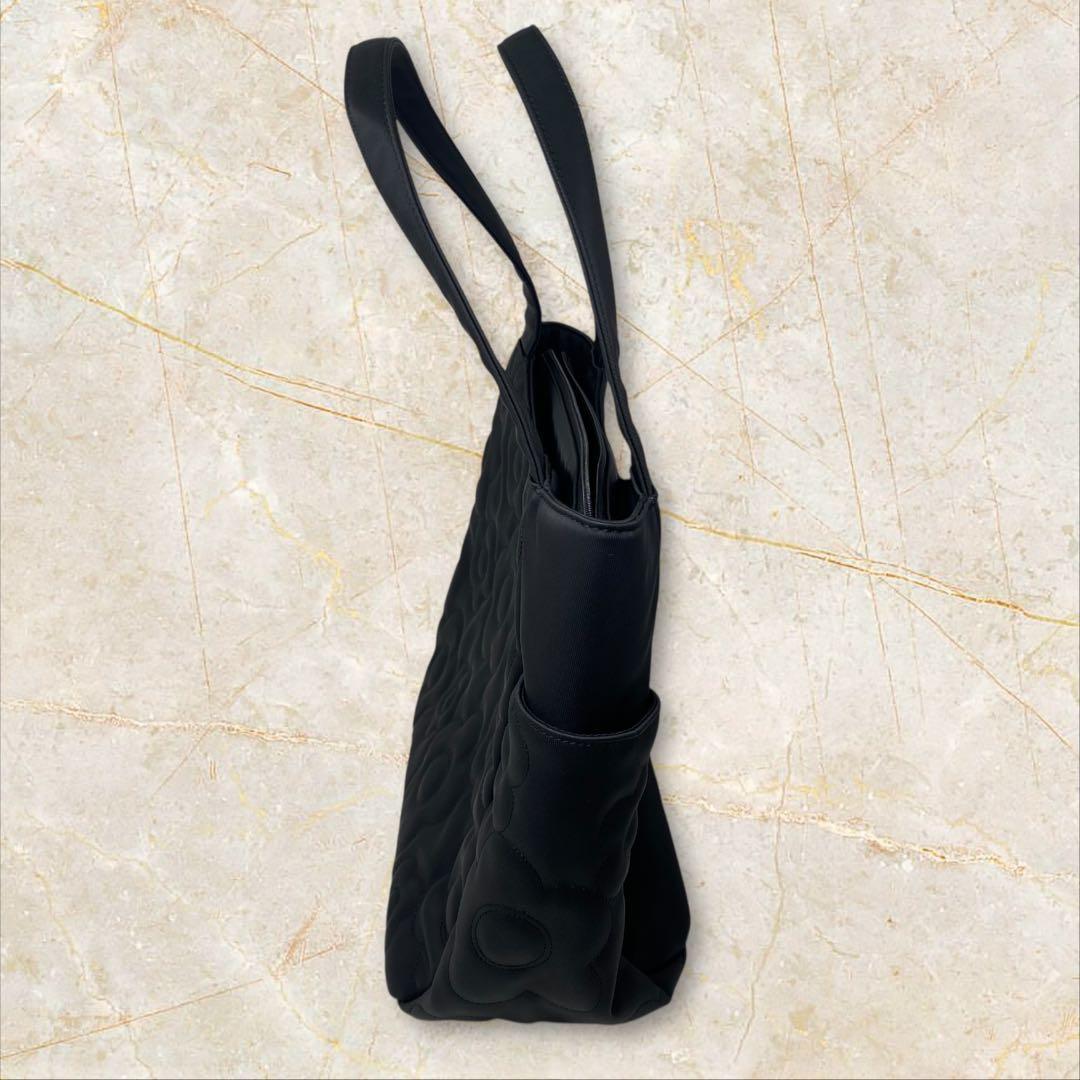 MARY QUANT デイジーランダムキルト トート ブラック マリークワント