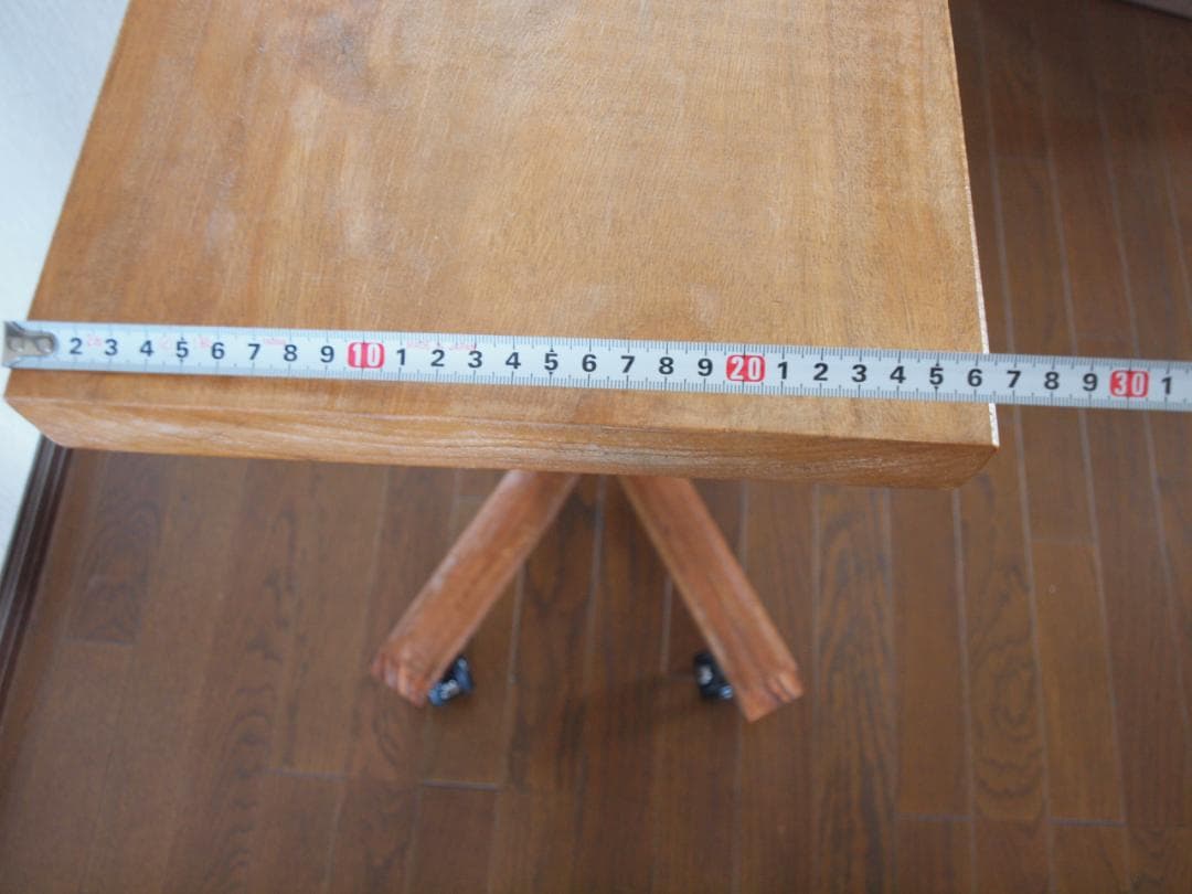 カフェテーブル　サイドテーブル　70x40x高79cm　キャスター付き　北山杉