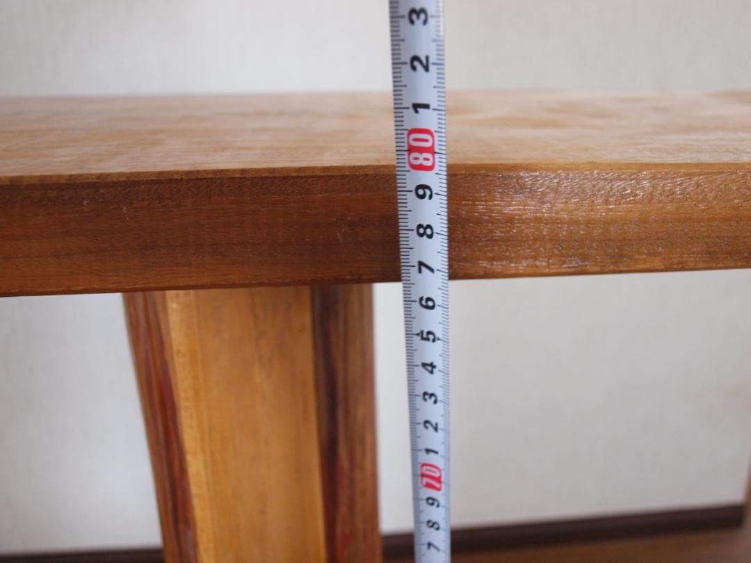 カフェテーブル　サイドテーブル　70x40x高79cm　キャスター付き　北山杉