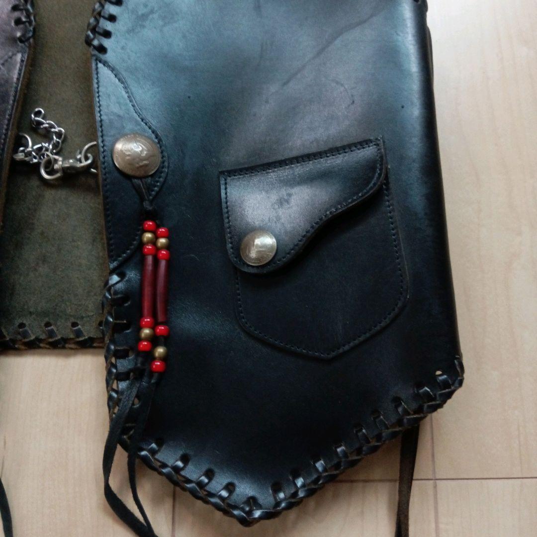 burny saddle leather-vest concho バーニー