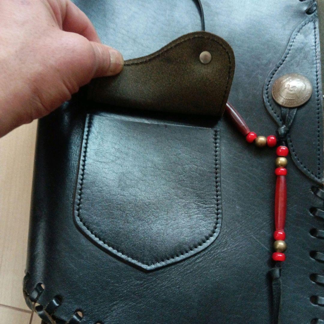 burny saddle leather-vest concho バーニー