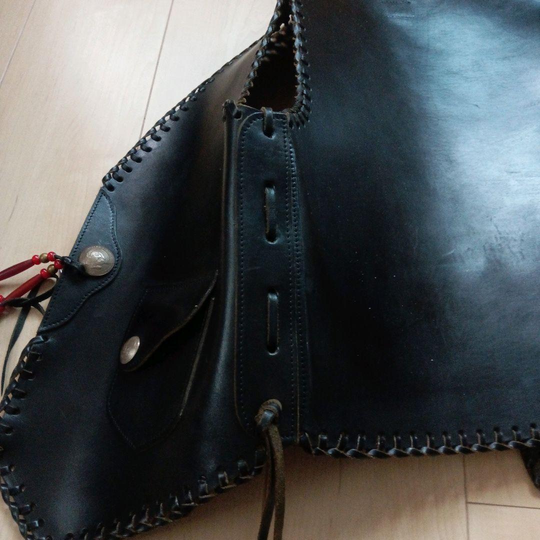 burny saddle leather-vest concho バーニー