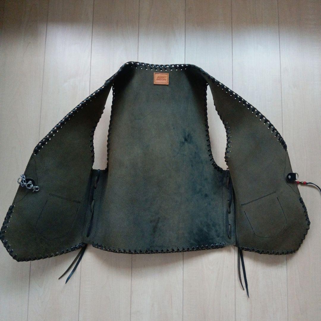 burny saddle leather-vest concho バーニー