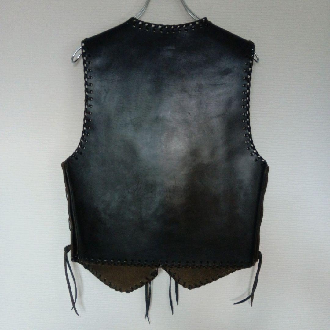 burny saddle leather-vest concho バーニー