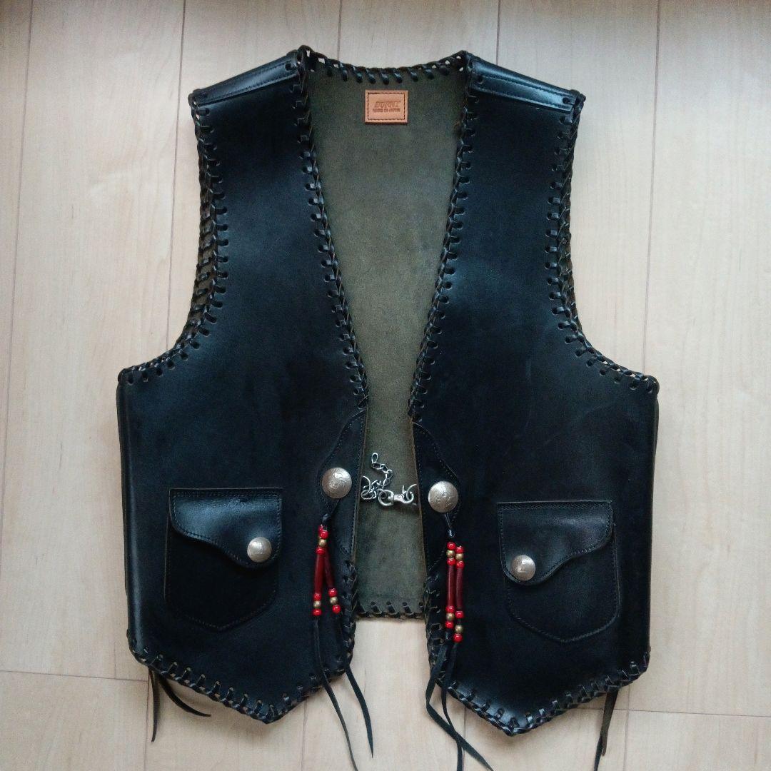 burny saddle leather-vest concho バーニー