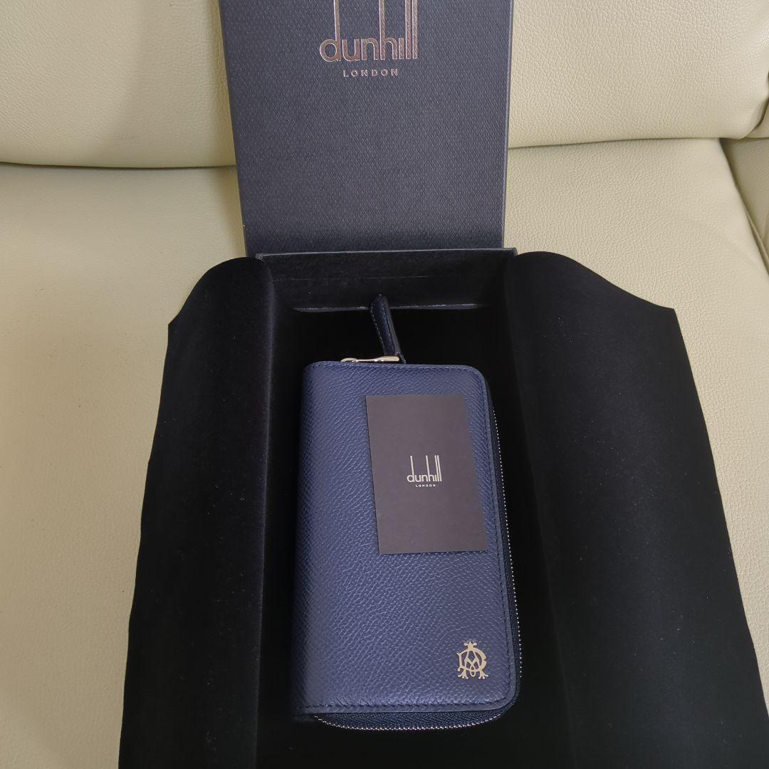 新品未使用！dunhill ネイビー レザー キーケース誕生日プレゼント卒業入社