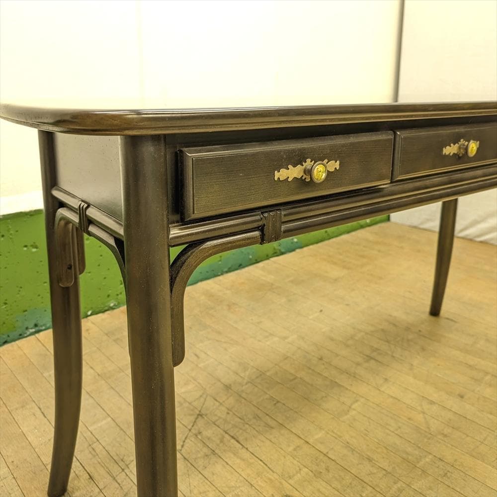 カリモク　デスク　机　コンソール　作業台　サイドテーブル　引き出し　ヨーロピアン