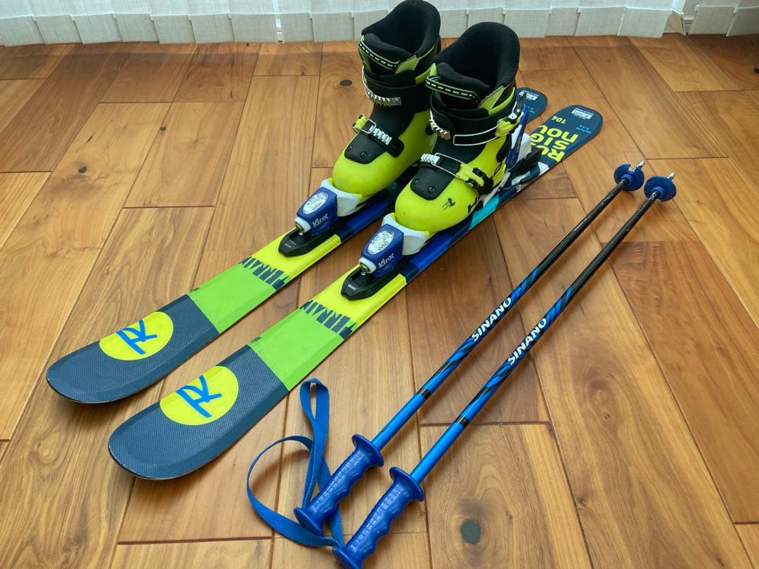 ■送料込■ロシニョール+HEAD■子供用スキーセット■104/19.0-19.5