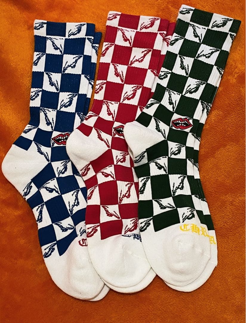 クロムハーツChrom Heartsチェック柄ソックス 3足セット❤︎新品未使用❤︎