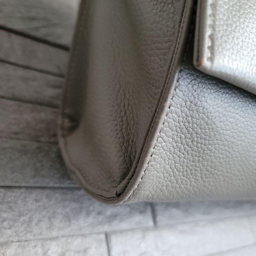 イアパピヨネ 柄ワイドテープ ショルダーバッグ グレー