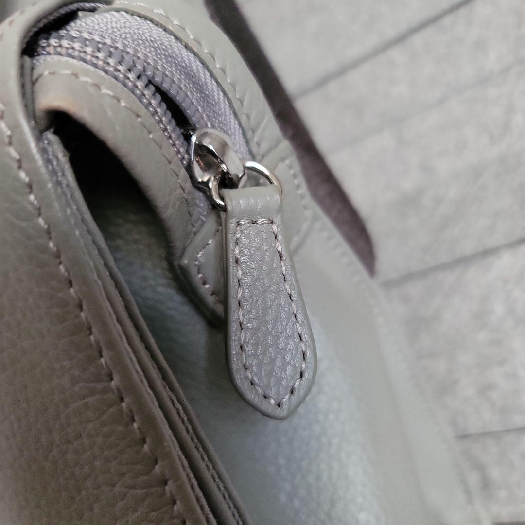 イアパピヨネ 柄ワイドテープ ショルダーバッグ グレー