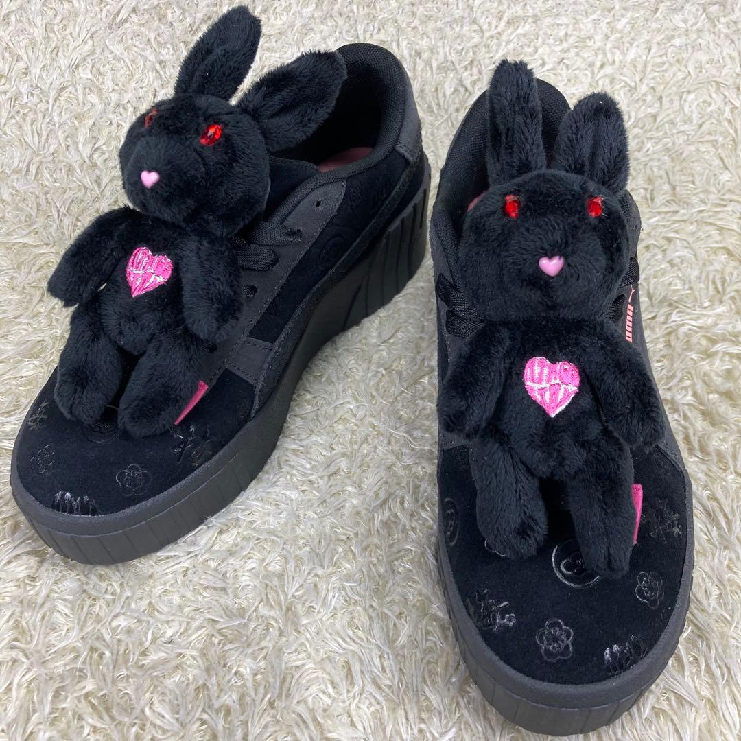 『未使用級』FR2 梅 PUMA コラボスニーカー 厚底 うさぎ ブラック　黒