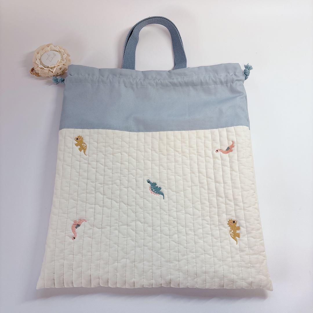 Mr.President様　レッスンバッグ　上履き袋　ヌビ　キルト　恐竜