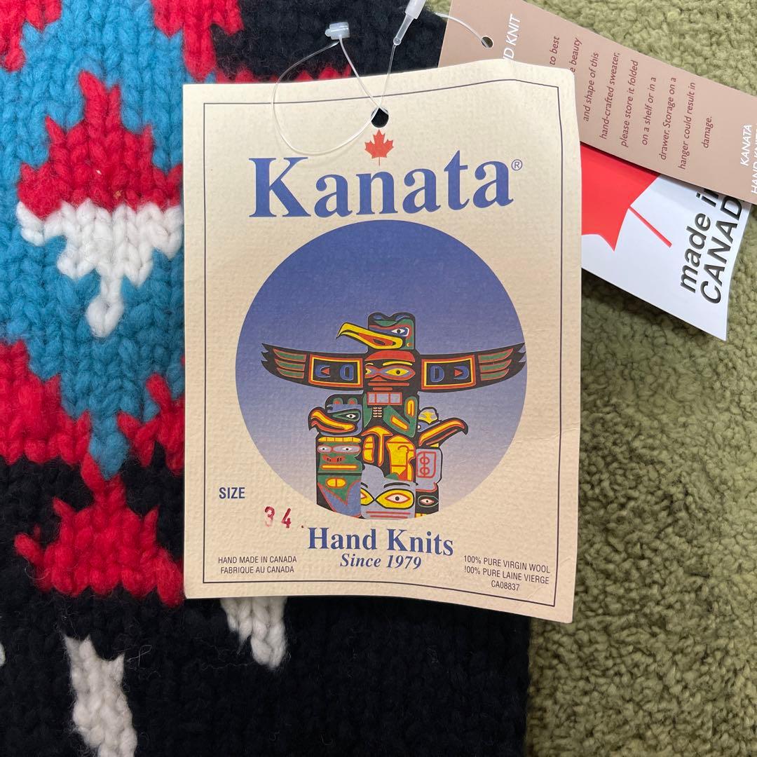 新品未使用！タグ付！Kanata カナタカウチンニットベスト ウール製