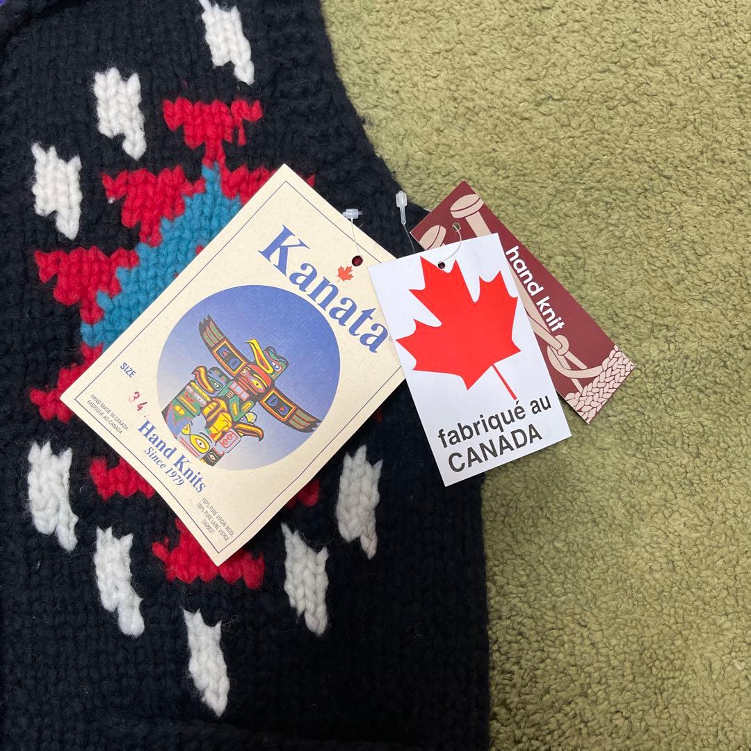 新品未使用！タグ付！Kanata カナタカウチンニットベスト ウール製