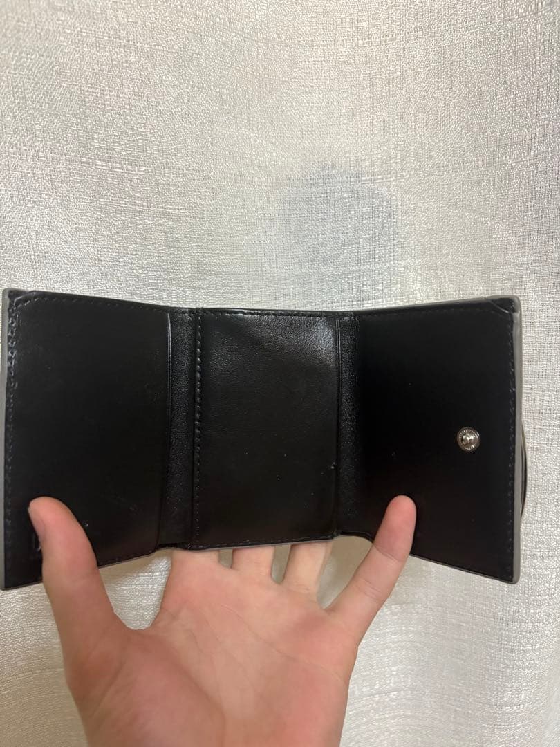 DIESEL ロゴ シルバー 三つ折り財布【正規品】