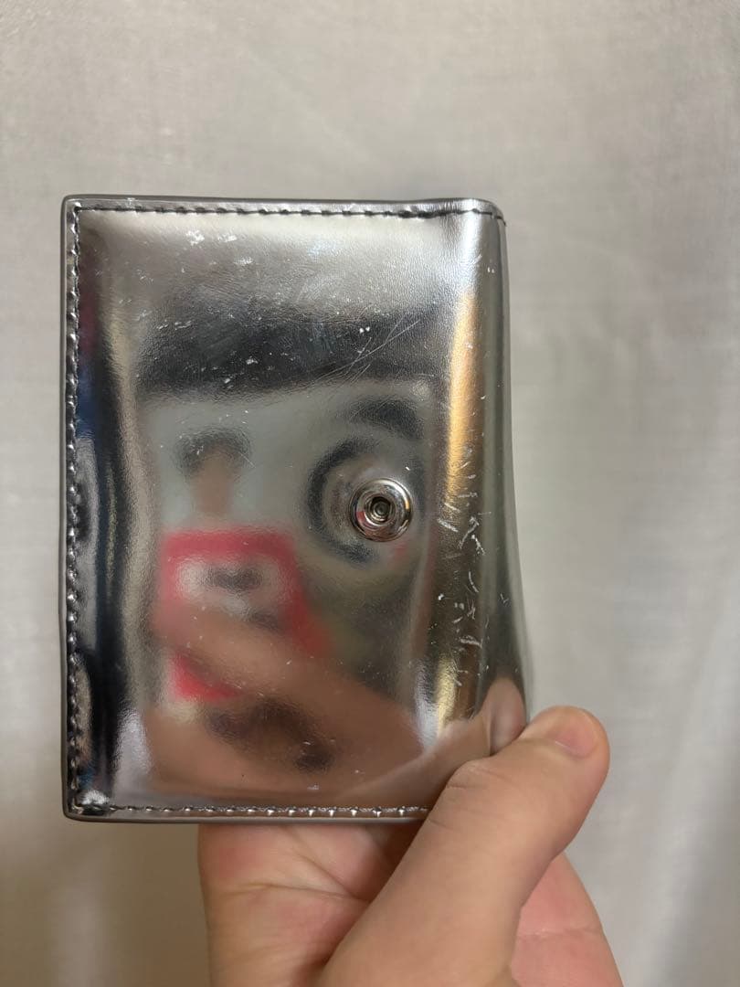 DIESEL ロゴ シルバー 三つ折り財布【正規品】