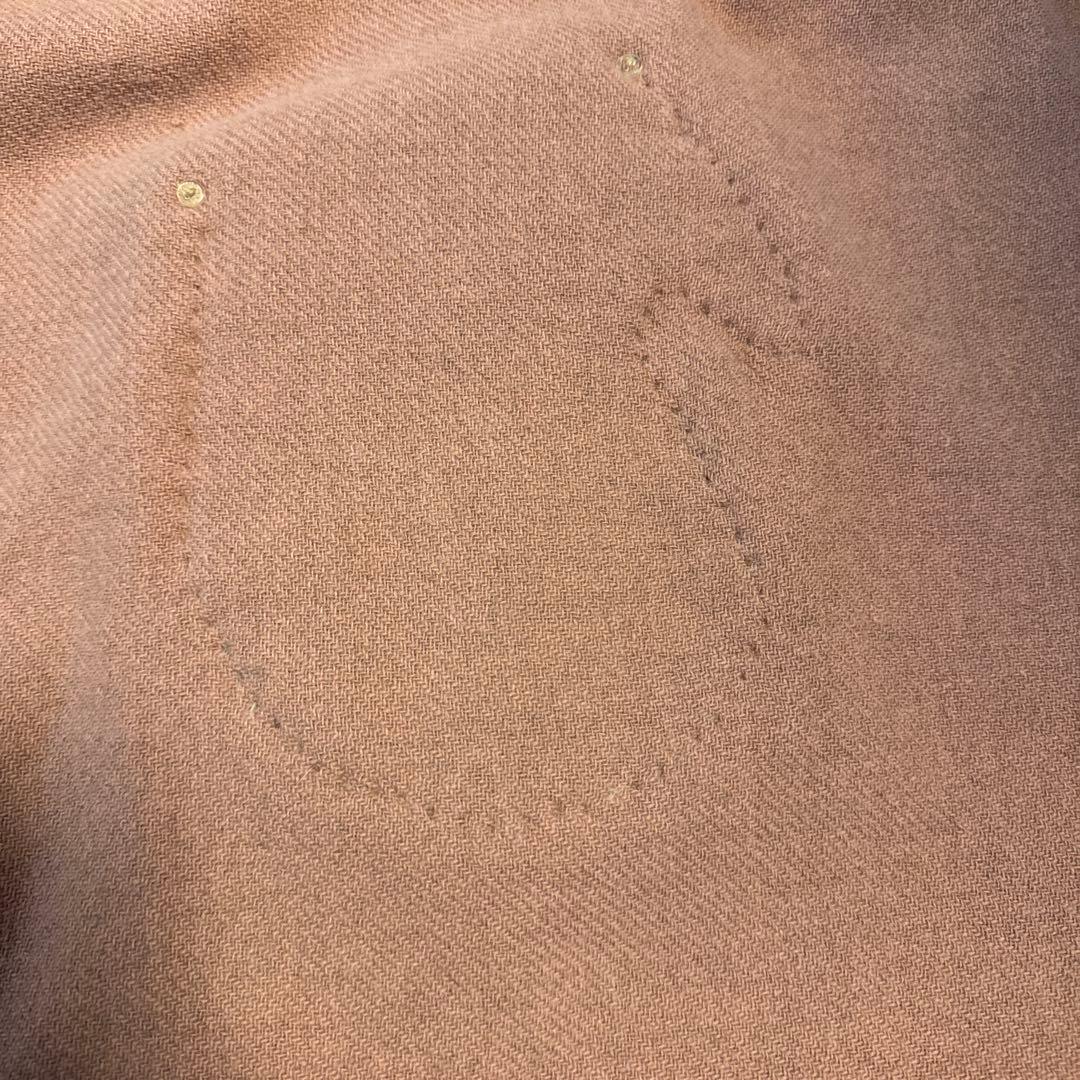 ebagosu ラビットファーポケット付きストール ピンク キズあり