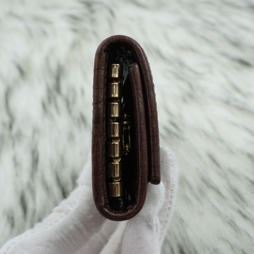 極美品　箱付き　FENDI フェンディ　キーケース　ズッカ柄　FFロゴ　ブラウン