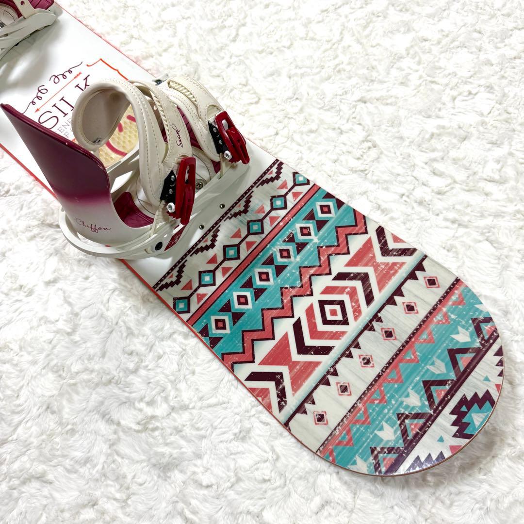 SWIVEL SILK レディース スノーボード ビンディング付き 板