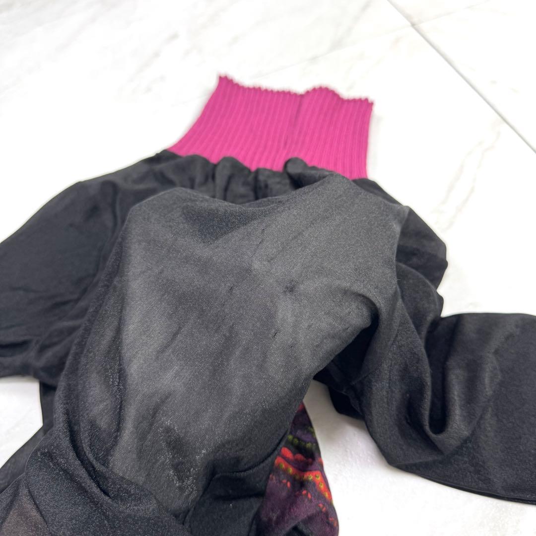 ジャンポールゴルチエ シアー 異素材 ハイネック カットソー ペイズリー 38