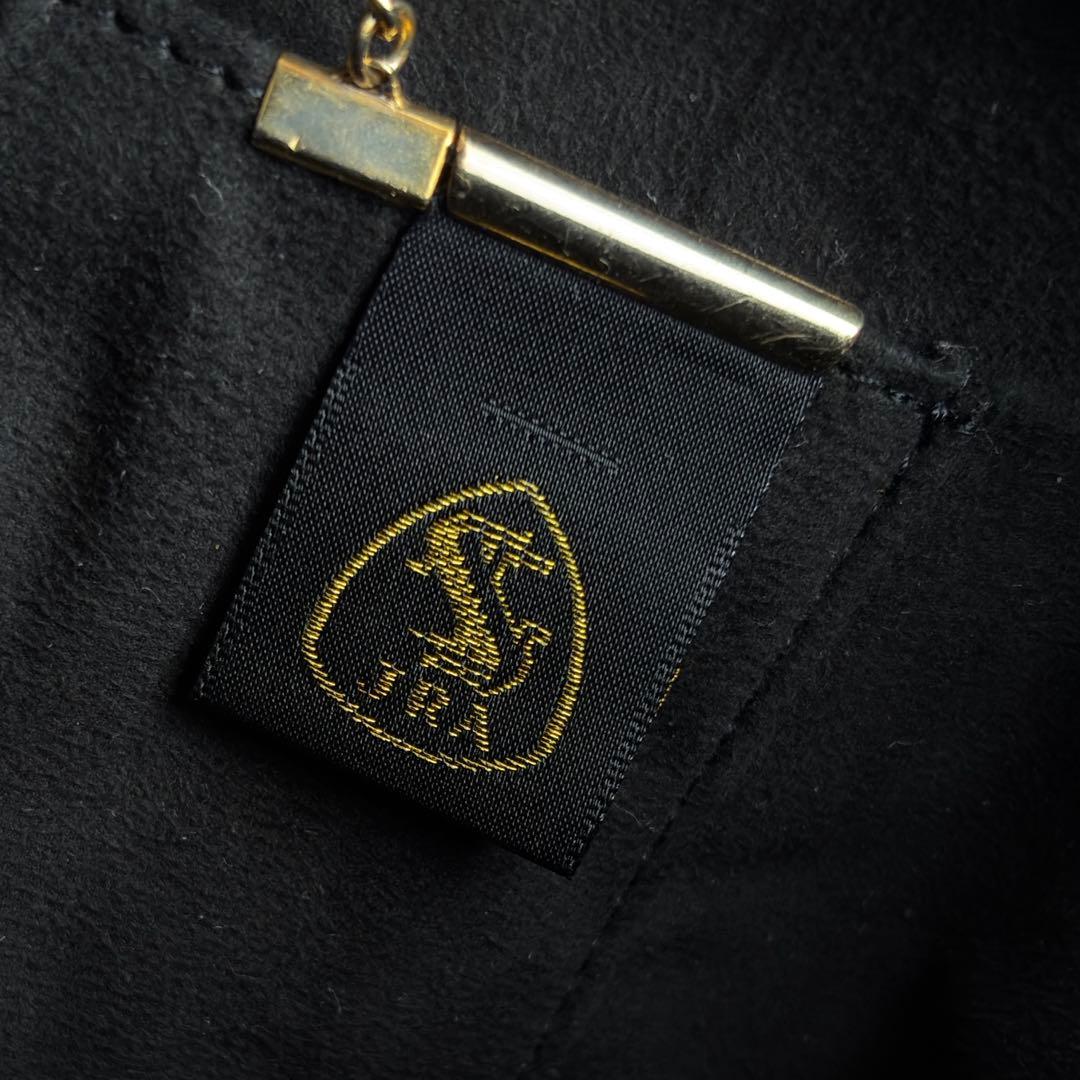 高級【JRA認定】象革 エレファントレザー トートバッグ 日本製 手鏡付 グレー