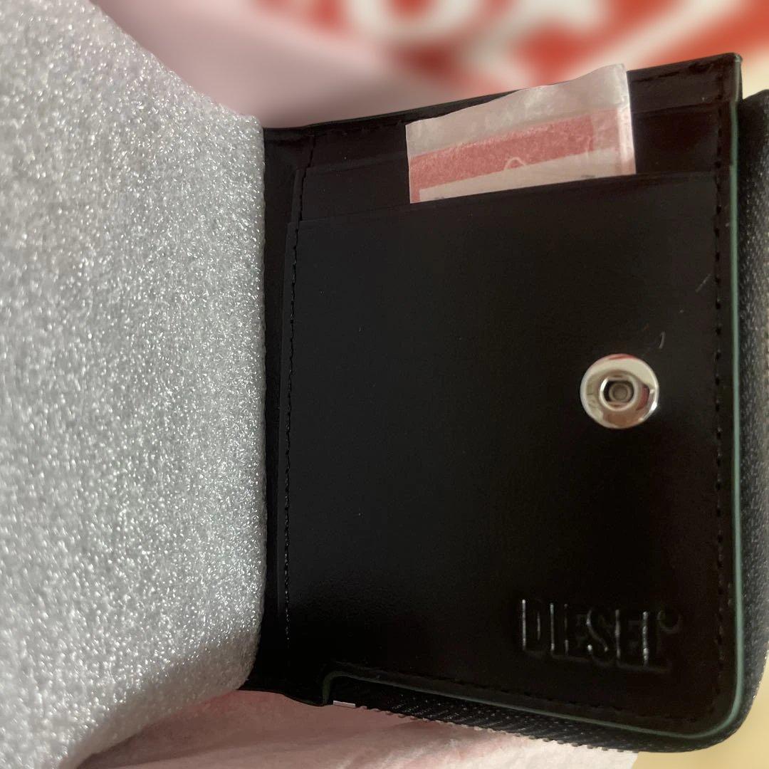 DIESEL グリーン 二つ折り ケース カードケース 財布