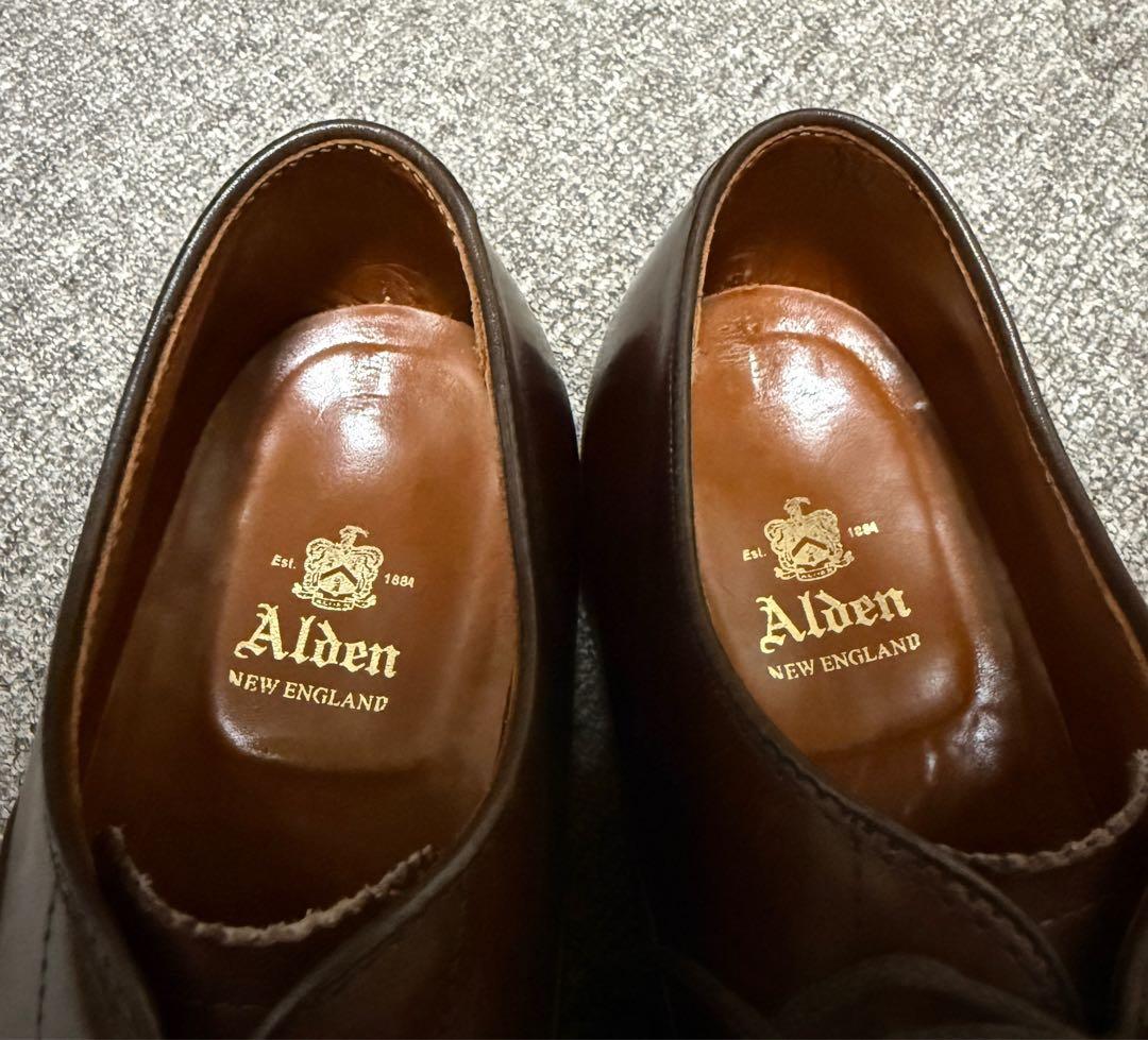 【美品】ALDEN オールデン ストレートチップ US8D ヒール新品交換済
