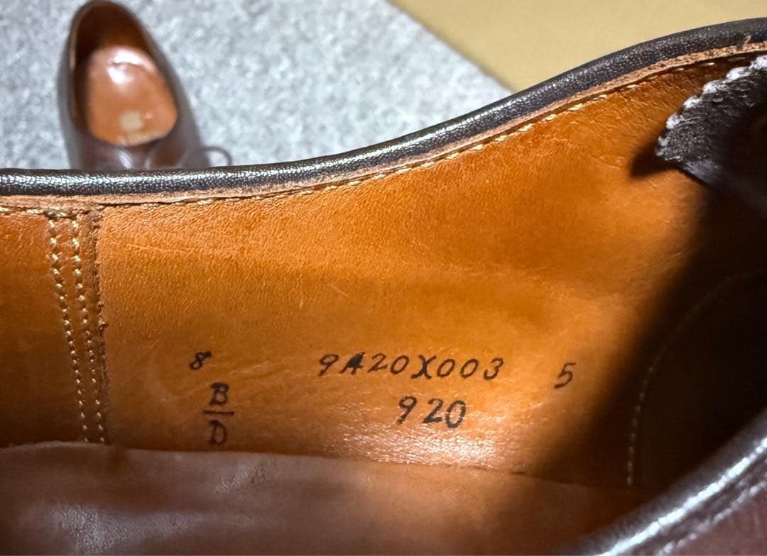 【美品】ALDEN オールデン ストレートチップ US8D ヒール新品交換済