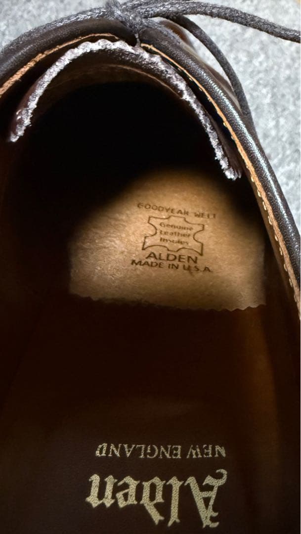 【美品】ALDEN オールデン ストレートチップ US8D ヒール新品交換済