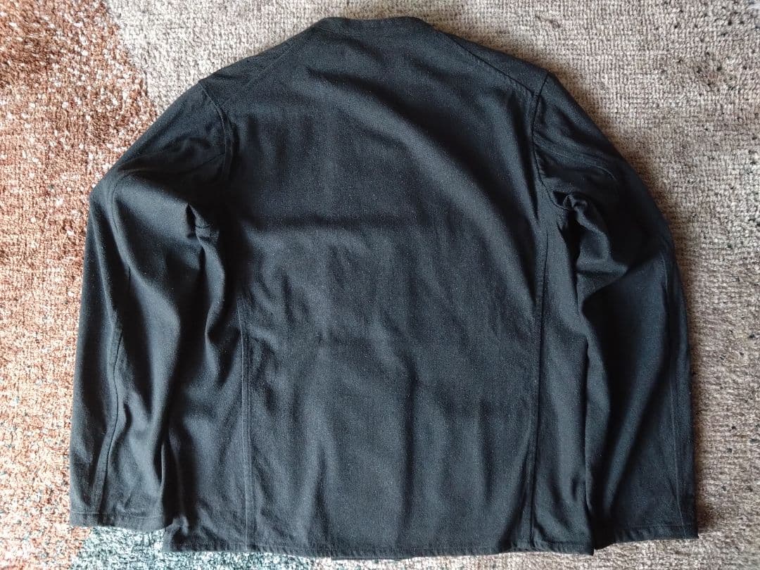 AURALEE silk denim ノーカラージャケット