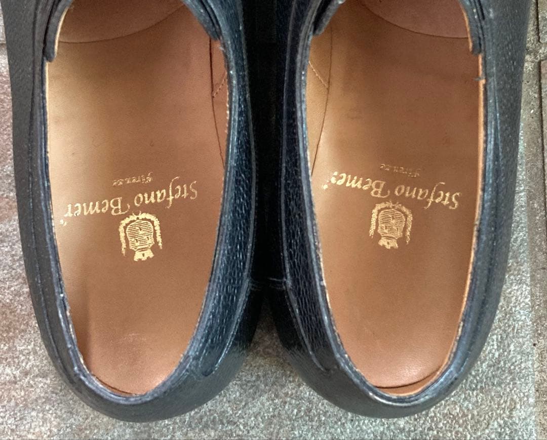 使用1回 Stefano Bemer 黒 エプロンダービー EU40.5 シボ革