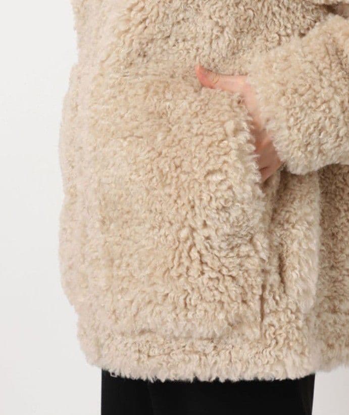 【新品タグ付き】AP STUDIO Vegancoe カーリーフーディ ブルゾン