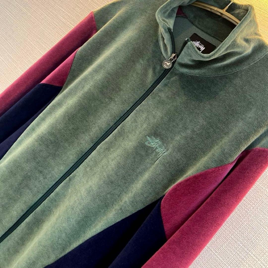 【貴重】Stüssy 3色カラー　トラックジャケット ベロア