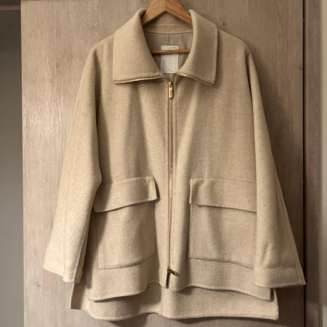 Noble キャメルミックスリバージップコート