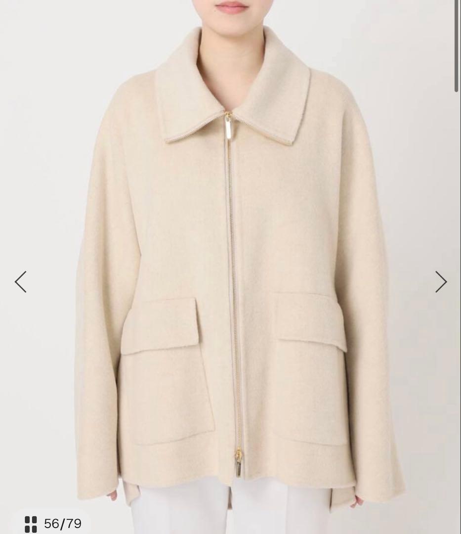 Noble キャメルミックスリバージップコート