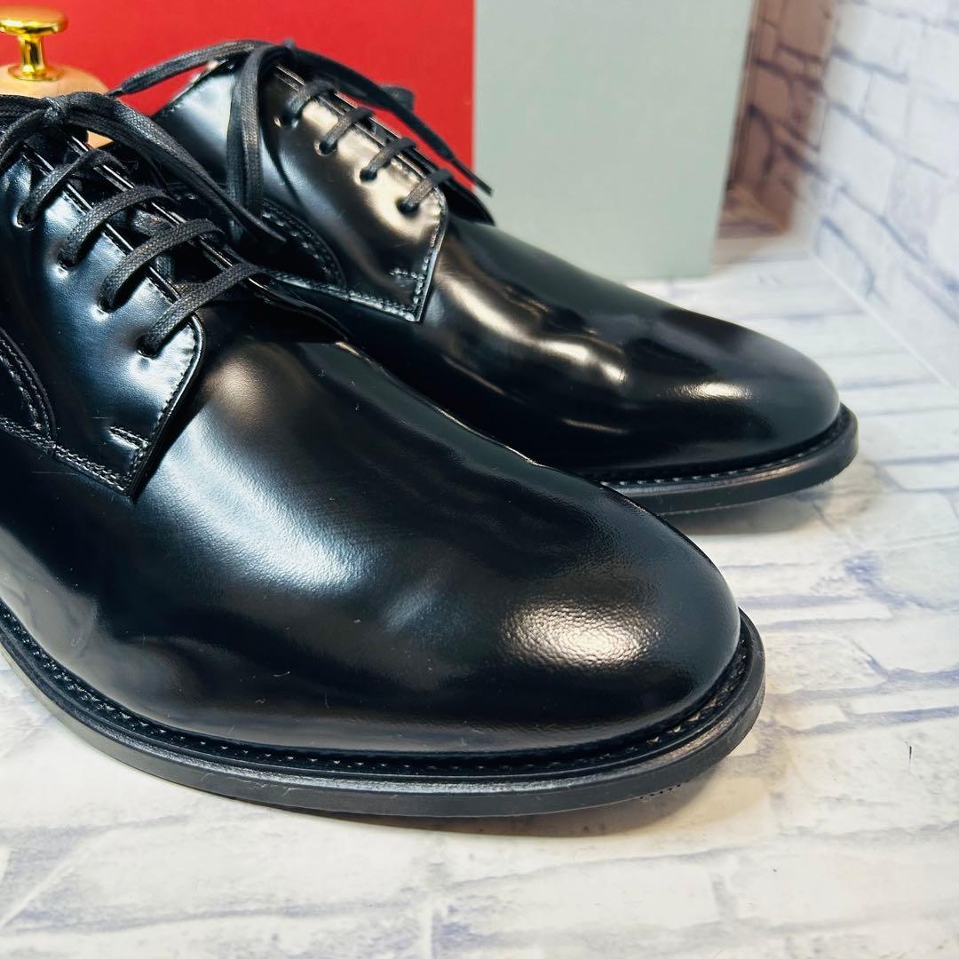 新古品 日本製 REGAL リーガル 30HR プレーントゥ 黒 24.5cm