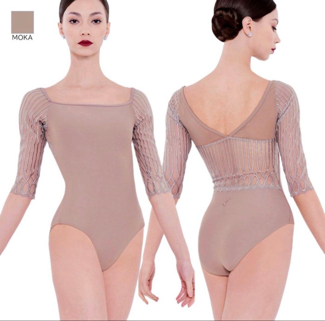 Wear Moi ベージュ 袖付きレオタード