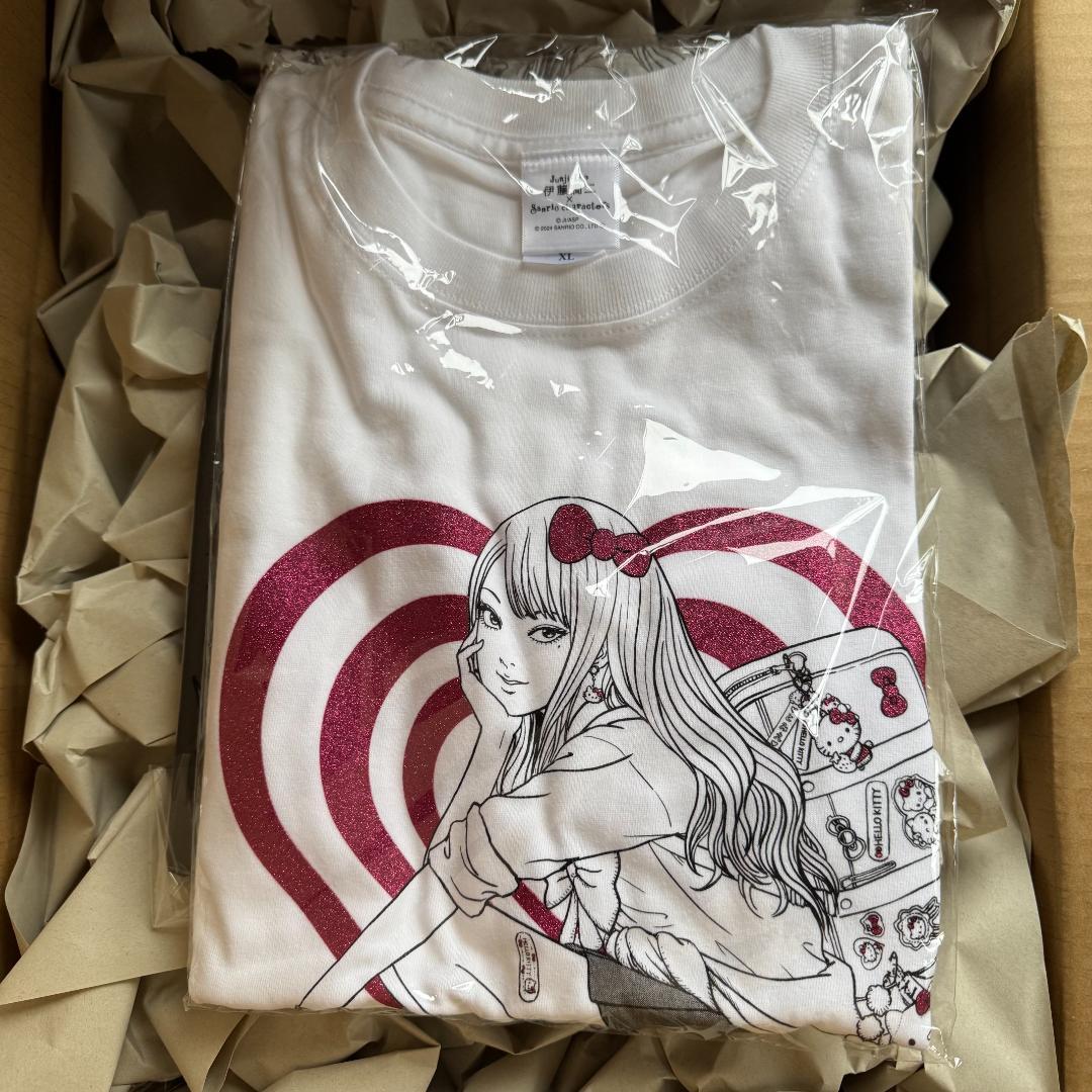 伊藤潤二×サンリオ コラボ ラメTシャツ ギャル富江×ハローキティ XL パルコ