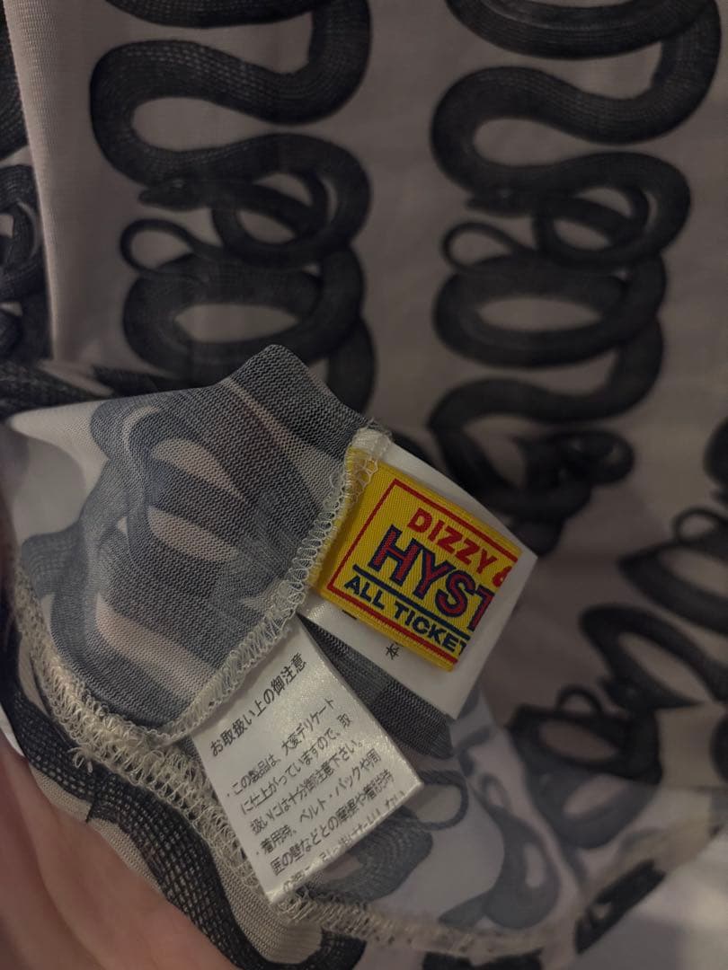 hysteric glamour SNAKE LOOP柄 Tシャツ　ベージュ