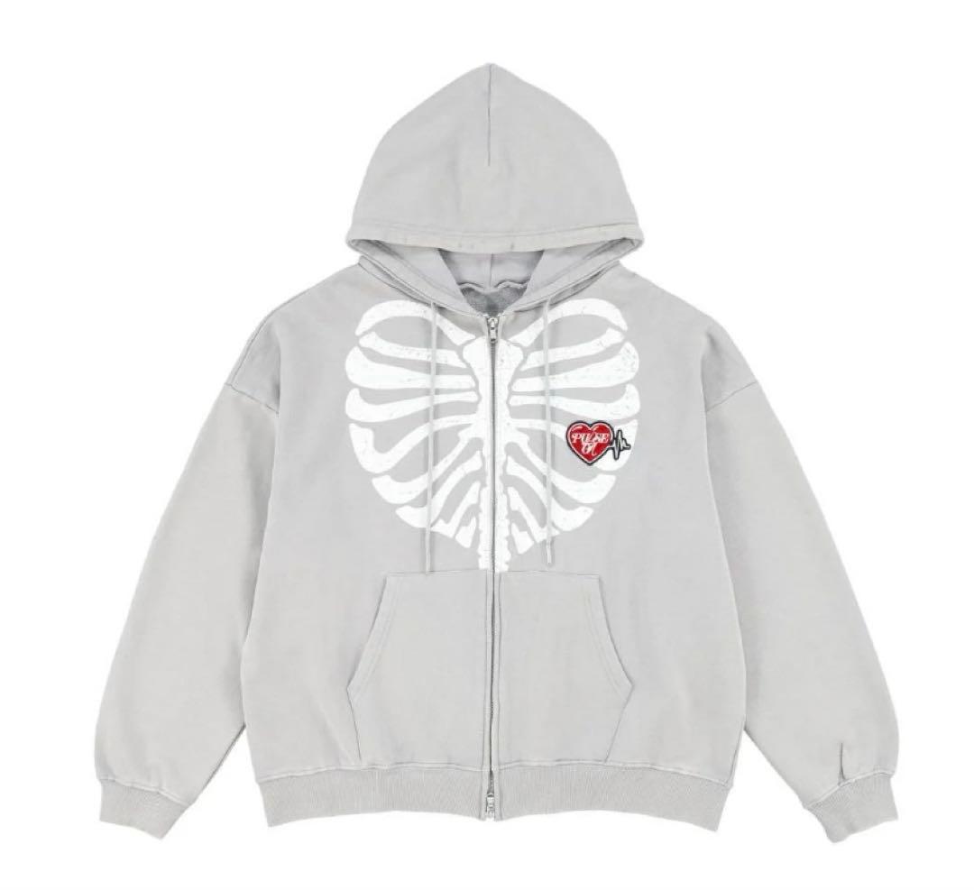 未開封 TREASURE フーディー L グレー PLUSE ON パーカー