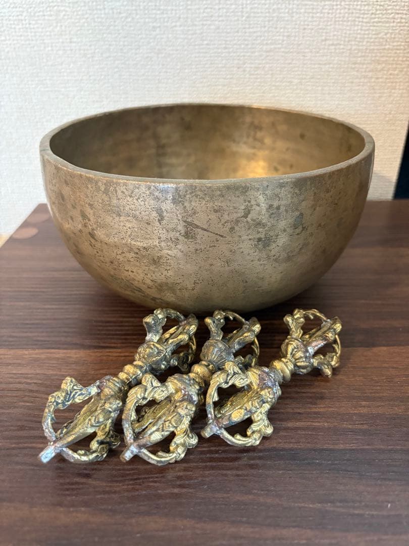 シンギングボウル　オールドボウル　アンティークボウル　ドルジェセット　ネパール