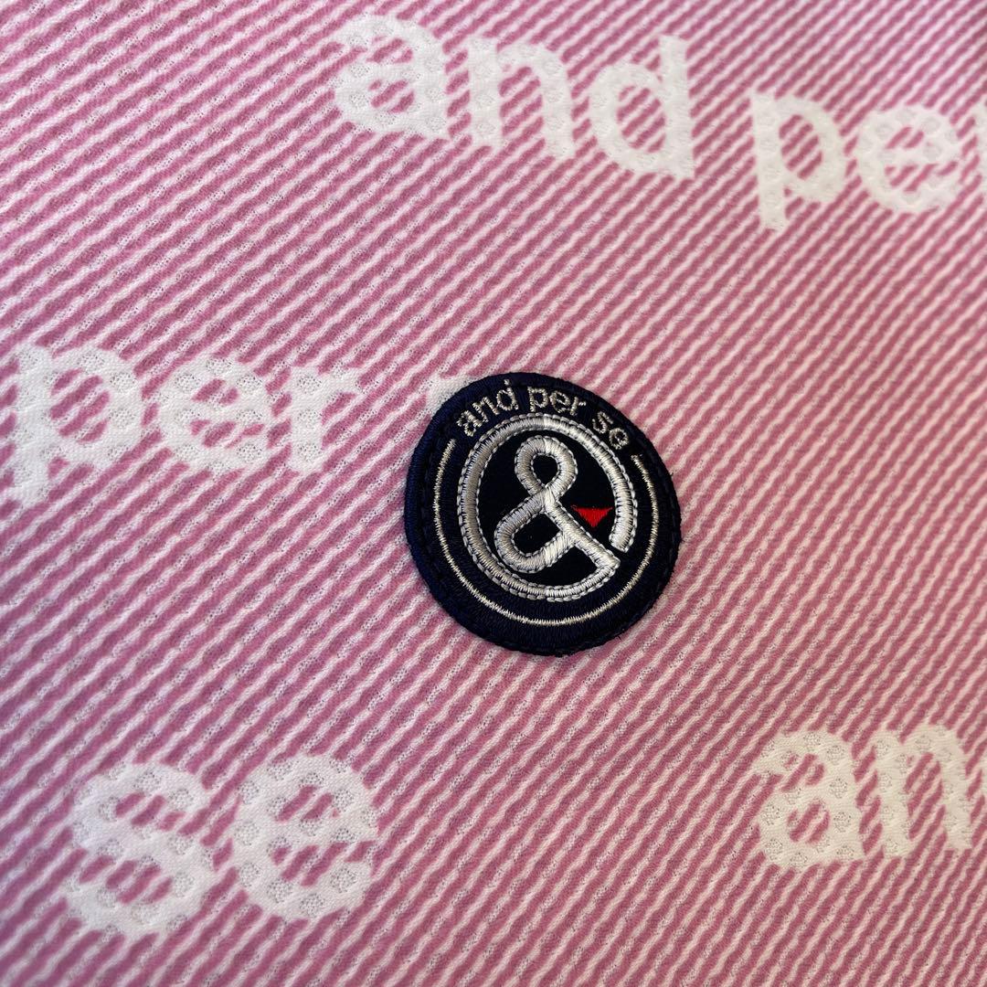 【未使用】and per se アンパスィ 長袖ハイネックシャツ Lサイズ