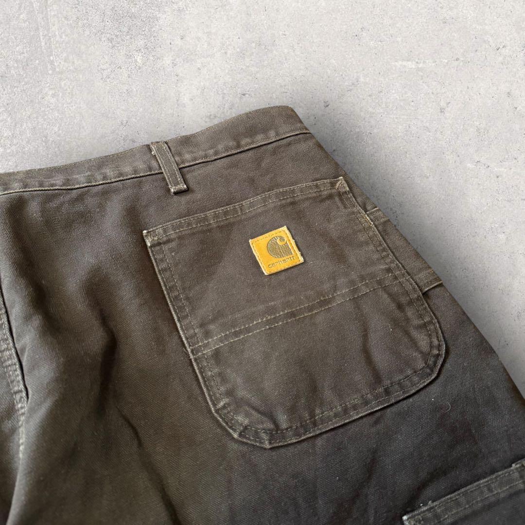 【カーハート】ダブルニー　ワークパンツ　42×32 極太　裏地キルティング j