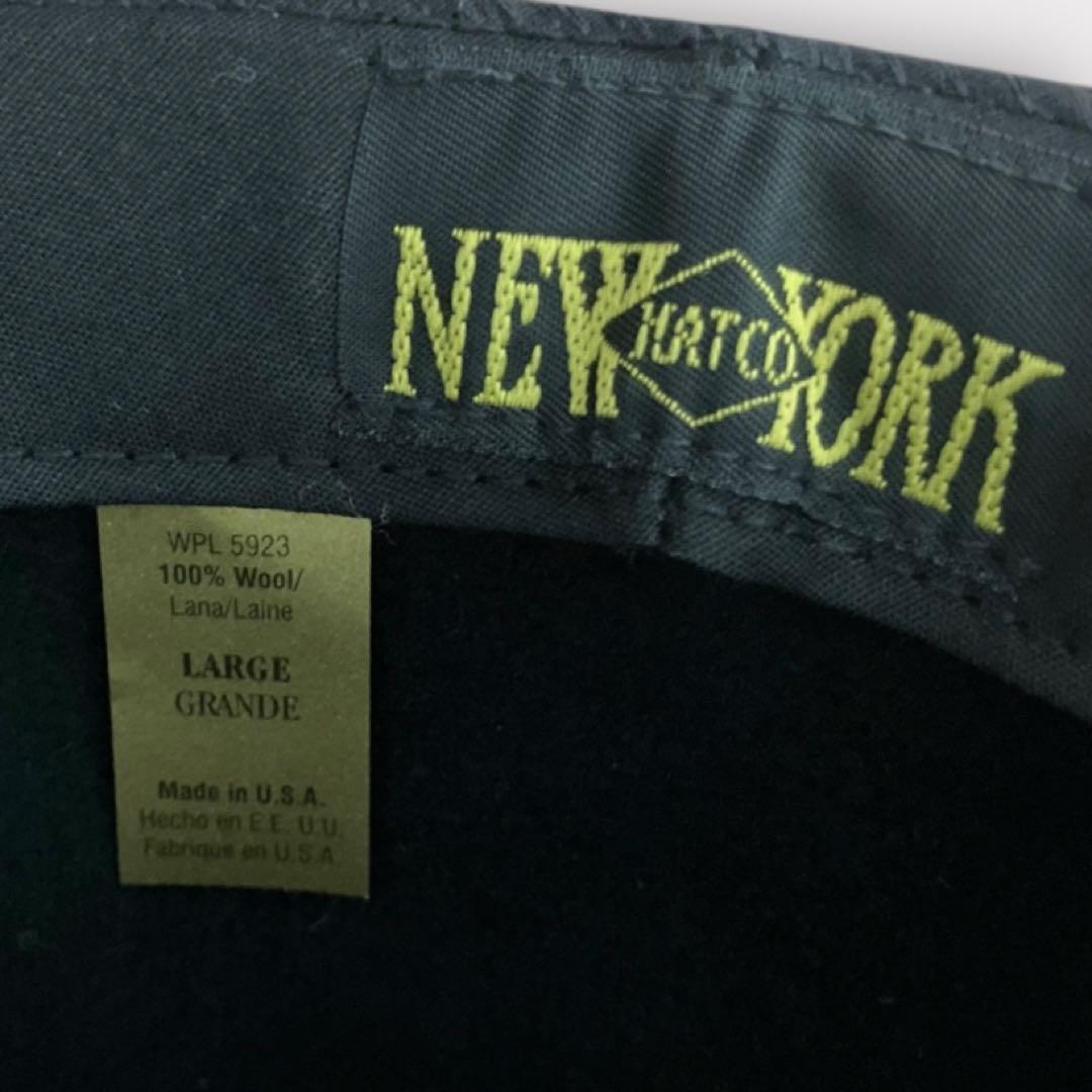 ニューヨークハット × HTC ウールハット レザー スタッズ 美品 アメリカ製